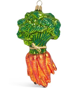 Harrods Glass Bunch Of Carrots Tree Decoration - Green