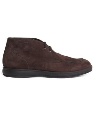 Brioni Suede Ankle Boots - Brown