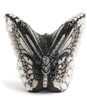 Judith Leiber Embellished Butterfly Clutch Bag - Gray