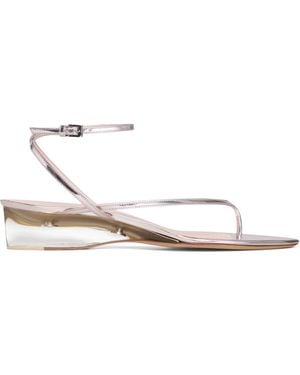 Alaïa Clear Tongs Wedge Sandals 30 - White