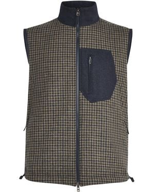 Sease Check Reversible Gilet - Grey