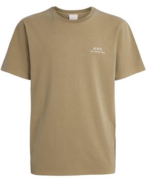 A.P.C. Cotton Logo T-Shirt - Natural