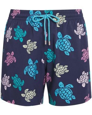 Vilebrequin Turtle Print Moorise Swim Shorts - Blue