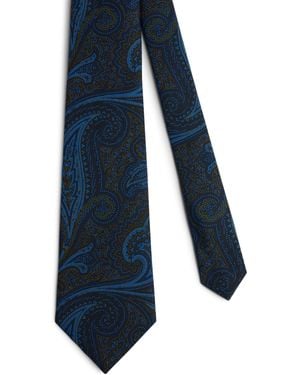 dunhill Silk Paisley Tie - Blue