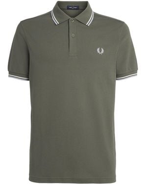 Fred Perry Cotton Twin Tipped Polo Shirt - Green