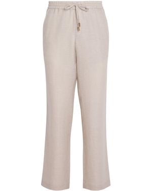 Colombo Cashmere-Linen Pants - Natural