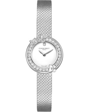 Chaumet Stainless Steel And Diamond Hortensia Watch - White