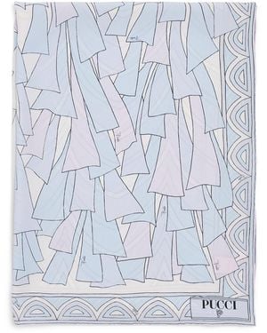 PUCCI Silk Baiadera Print Stole - Blue