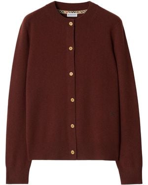 Burberry Cashmere Ekd-Embroidered Cardigan - Brown