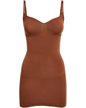 Skims Sculpt Slip Dress - Brown
