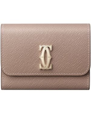 Cartier Leather C De Mini Wallet - Natural