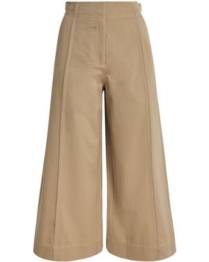 Ulla Johnson Cotton Sascha Cropped Trousers - Natural