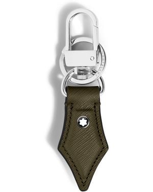 Montblanc Leather Sartorial Nib Keyring - Metallic