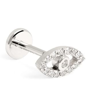 PERSÉE And Diamond Symbols Eye Single Earring - Metallic