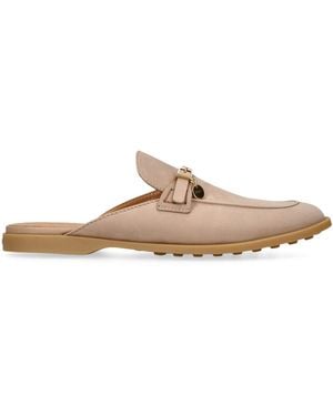 Tod's Suede Slippers - Brown