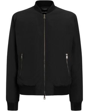 Dolce & Gabbana Canvas Bomber Jacket - Black