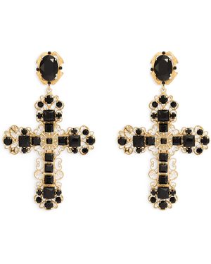 Dolce & Gabbana Cross Clip-On Earrings - Metallic