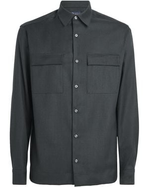Paul & Shark Virgin Wool Overshirt - Black
