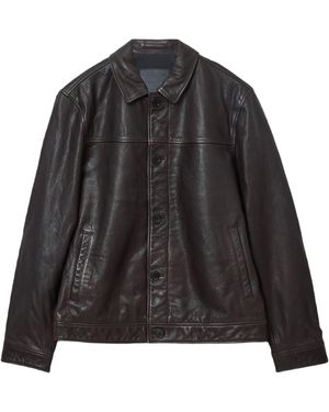 AllSaints Leather Nates Jacket - Black
