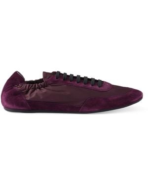 Prada Re-Nylon And Suede Collapse Trainers - Purple