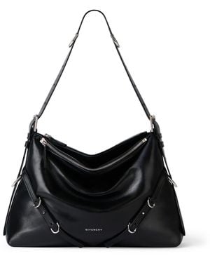 Givenchy Medium Leather Voyou Bomber Top-Handle Bag - Black