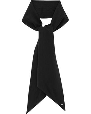 Saint Laurent Silk Jacquard Scarf - Black