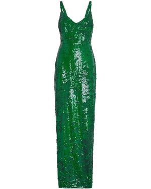 L'Agence Sequin Karma Maxi Dress - Green