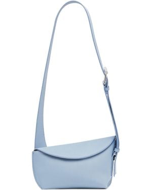 McQueen Leather T-Bar Sling Cross-Body Bag - Blue