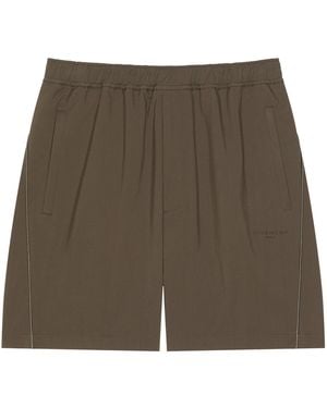 Givenchy Elasticated Couture Seam Shorts - Green