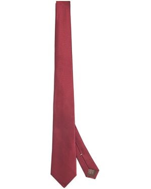Canali Silk Jacquard Tie - Red