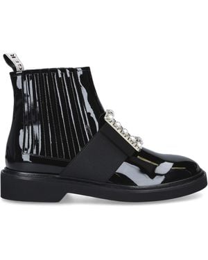 Roger Vivier Crystal-Embellished Chelsea Viv' Rangers Boots - Black