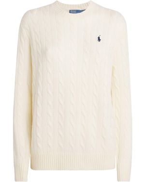Polo Ralph Lauren Wool-Cashmere Cable-Knit Jumper - White