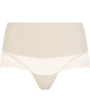 Spanx Lace Supersmooth Undie-Tectable Hi Hipster Briefs - White