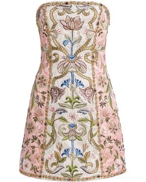 Alice + Olivia Embellished Katia Mini Dress - Multicolor