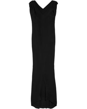 Balenciaga Silk-Wool Sack Maxi Dress - Black