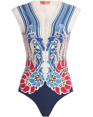 La DoubleJ Lemuria Print Swimsuit - Blue