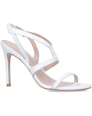 Stuart Weitzman Leather Soiree Sandals 100 - White