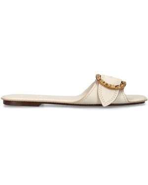 Zimmermann Leather Solena Slides - White