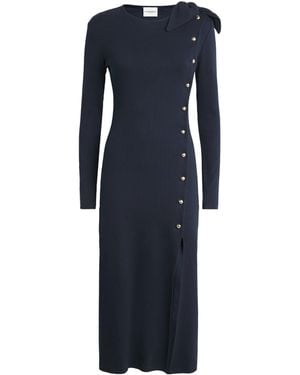 Claudie Pierlot Stretch-Cotton Button Dress - Blue
