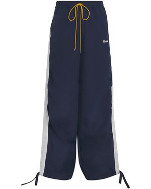 Rhude Logo Wide-Leg Track Pants - Blue