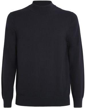 Sandro Wool High-Neck Jumper - Blue