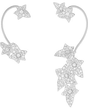 Boucheron And Diamond Lierre De Paris Asymmetric Clip Earrings - White