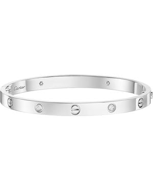 Cartier Medium And Diamond Love Bracelet - White