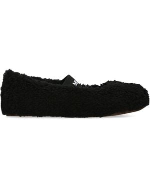 Moon Boot Shearling Ballet Flats - Black