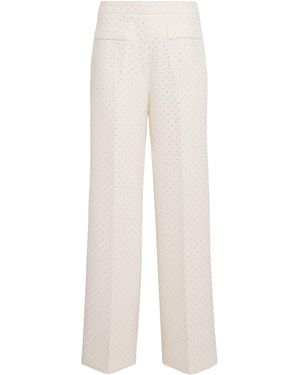 Sandro Crystal-Embellished Trousers - White
