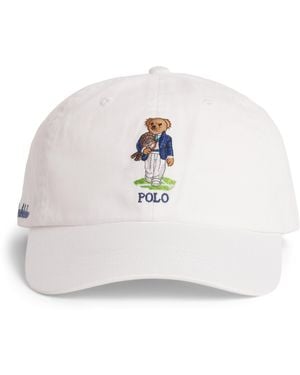 Ralph Lauren X Wimbledon Polo Bear Baseball Cap - White
