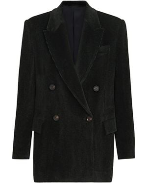 Brunello Cucinelli Embellished Corduroy Blazer - Black
