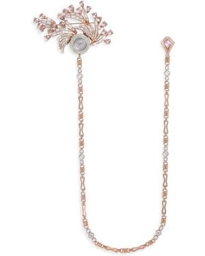 Dolce & Gabbana Rhinestone Watch Brooch - White