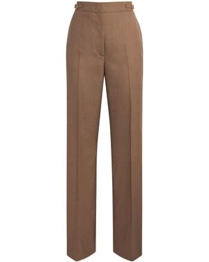 Gabriela Hearst Cotton Vesta Straight Trousers - Brown