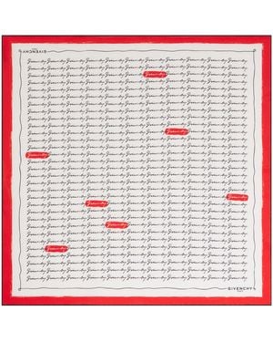 Givenchy Silk Signature Scarf - Red